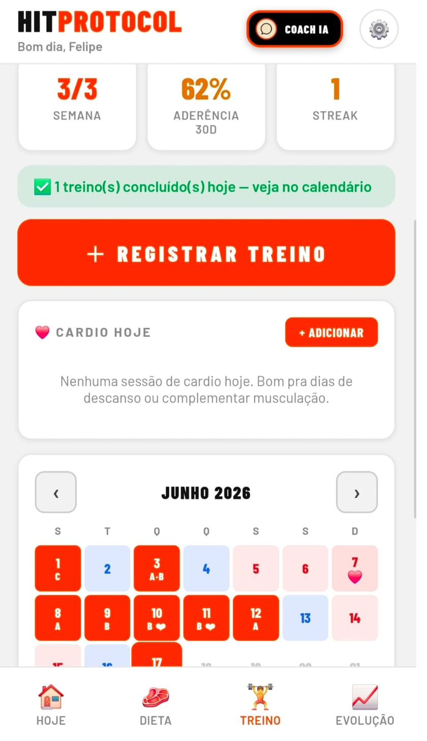 Workout calendar